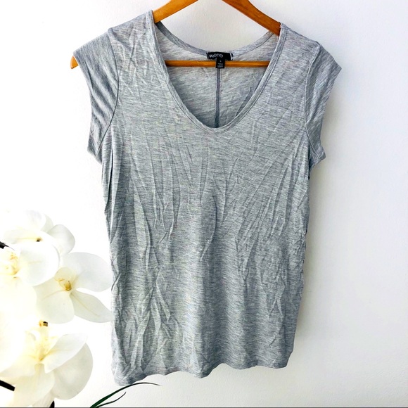 Valette Tops - LAST ONE‼️ Gray Round Neck Valette Muscle Tee